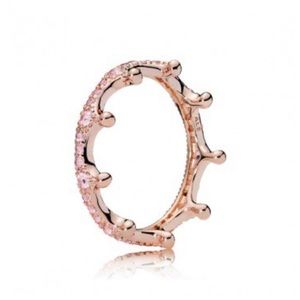 PANDORA - Pink Sparkling Princess Ring (58/8.5)